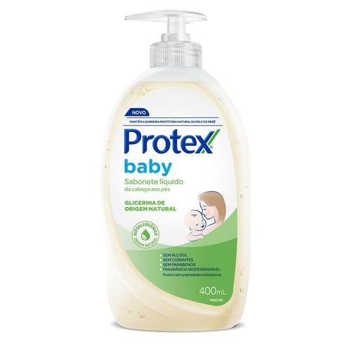 Sabonete Líquido da Cabeça Aos Pés Protex Baby Glicerinado 400ml