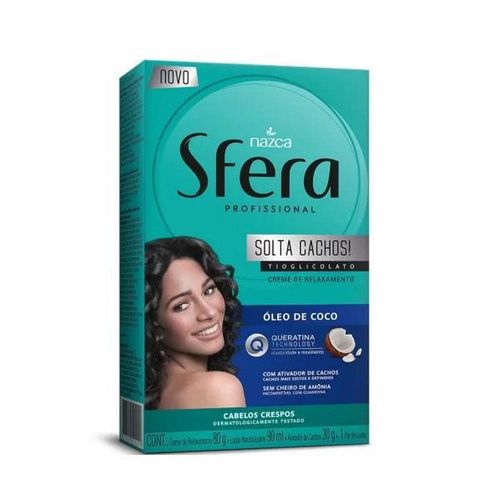 Kit Sfera com 1 Creme de Relaxamento + 1 Loção Neutralizante + 1 Ativador de Cachos + de Luvas