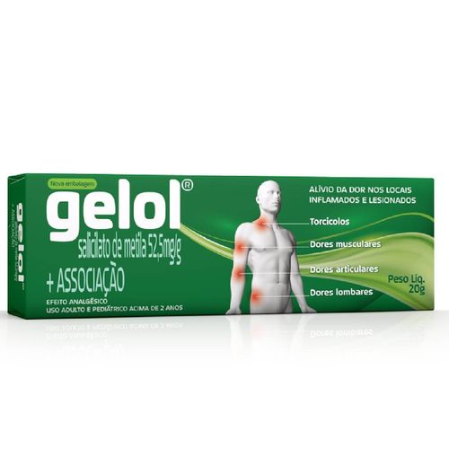 Gelol 52,2mg/g + 44,4mg/g + 20,0mg/g Pomada de Uso Dermatológico