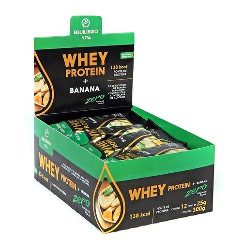 Barra Equilíbrio Vita Sabor Banana com Whey Protein Zero Açúcar