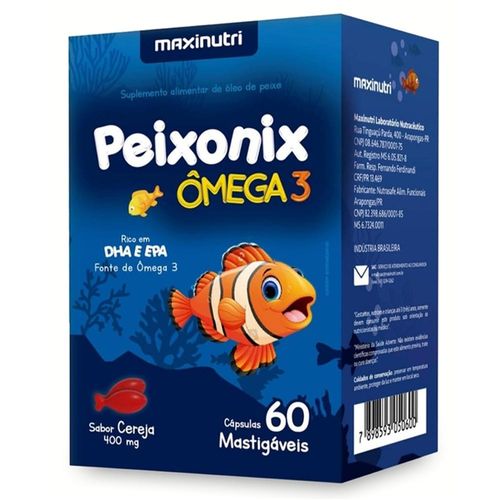 Ômega 3 Infantil Sabor Cereja Peixonix Maxinutri