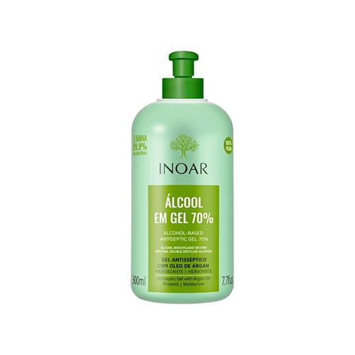 Álcool em Gel Antisséptico 70% com Óleo de Argan Inoar