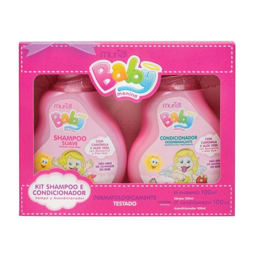 Kit Baby Menina Muriel com 1 Shampoo 100ml + 1 Condicionador 100ml