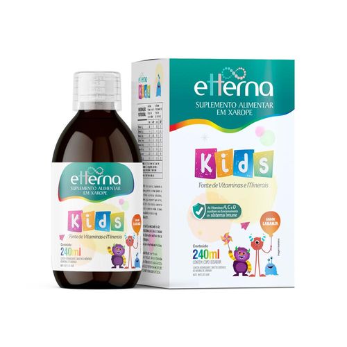 Suplemento Alimentar Kids Etterna Sabor Laranja Xarope 240ml