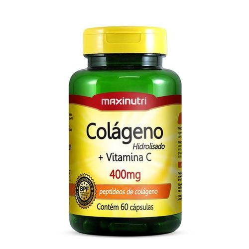 Colágeno Vitamina C 400mg Maxinutri com 60 Cápsulas