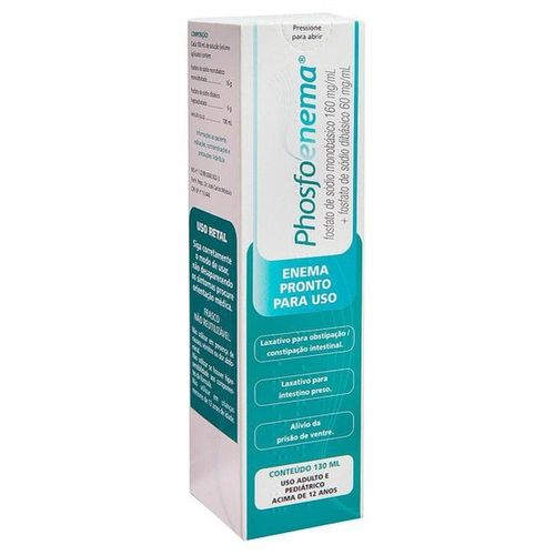 Phosfoenema 160mg/ml + 60mg/ml Solução de Uso Retal Frasco 130ml
