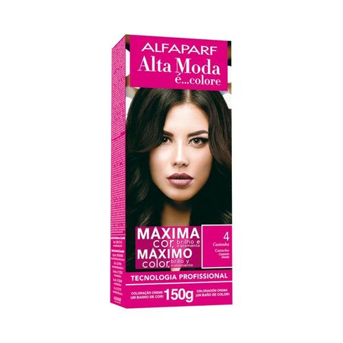 Coloração Alta Moda É... Colore Alfaparf Nº 4.0 Castanho Médio 150g