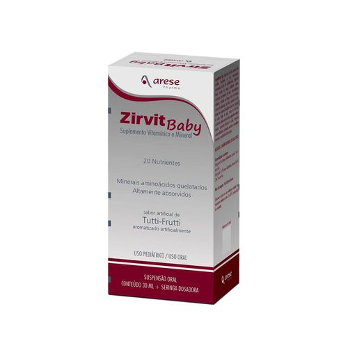 Suplemento Vitaminico E Mineral Tutti-Frutti Zirvit Baby 30ml
