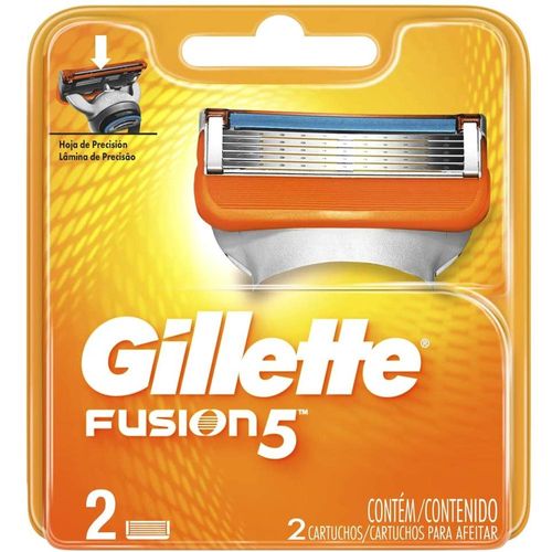 Carga para Aparelho de Barbear Gillette Fusion 5 com 2 Unidades