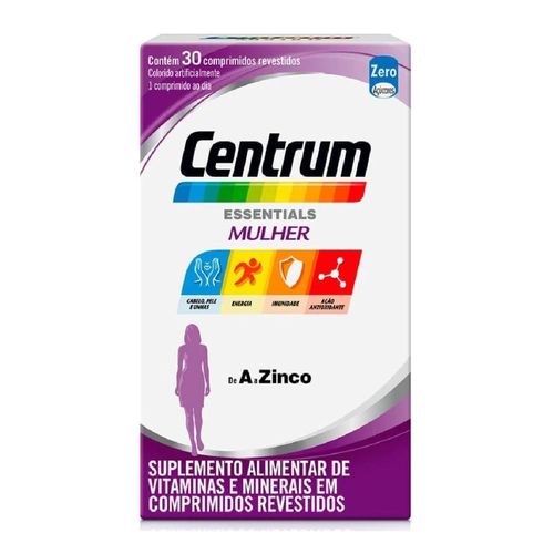 Multivitamínico Centrum Essentials Mulher De A-Z com 30 Comprimidos Revestidos