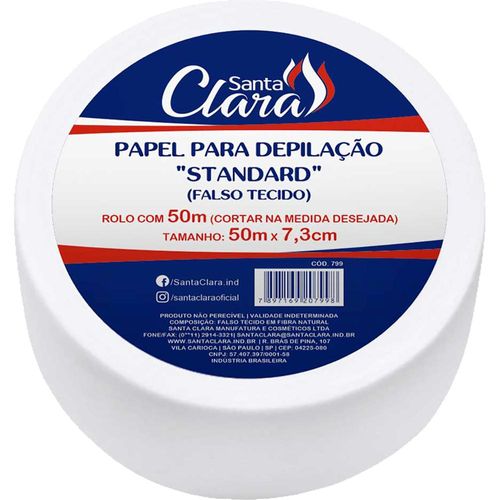 Papel para Depilação Santa Clara Standard 50m com 1 Unidade