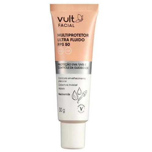 Multiprotetor Facial Vult Ultra Fluido Cuidados FPS 50 30g