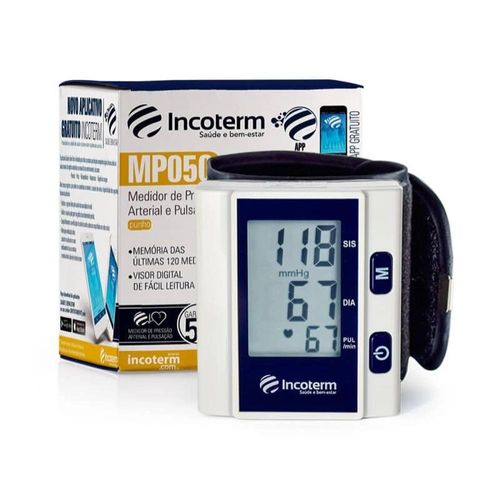 Aparelho de Pressão Incoterm Digital Pulso Automático com 1 Unidade