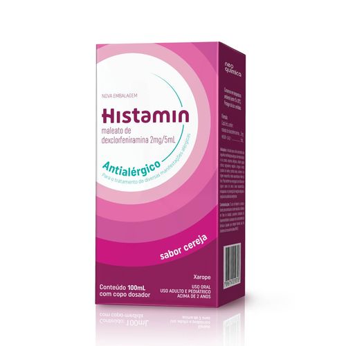 Histamin 0,4mg/ml com Copo Medidor Xarope Frasco 100ml