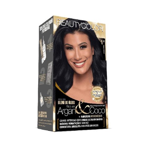 Coloração Permanente Beauty Color 1.0 Preto Ônix