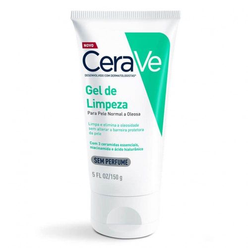 Gel de Limpeza Facial Cerave Pele Normal a Oleosa sem Perfume 60g