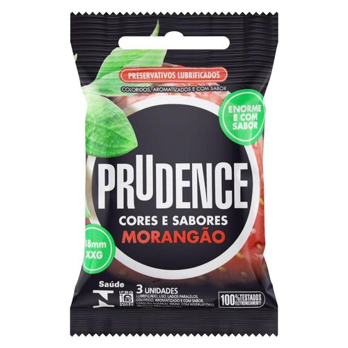 Preservativo Prudence Morangão com 3 Unidades