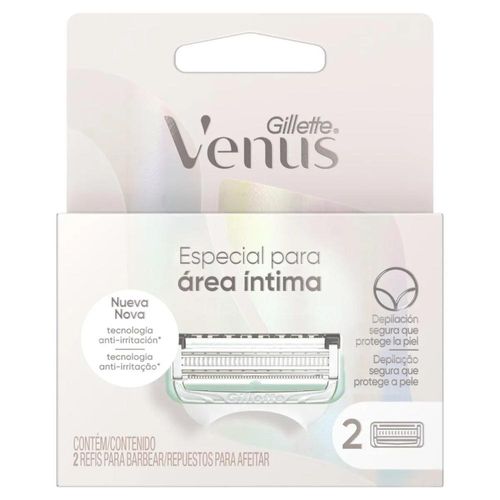 Refil para Aparelho de Depilar Gillette Venus Especial para Área Íntima com 2 Unidades