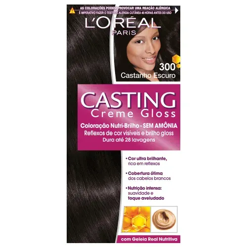 Tintura L'Oréal Casting Creme Gloss 300 Castanho Escuro com 1 Unidade