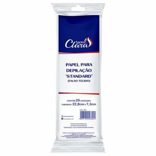 Papel para Depilação Santa Clara Standard com 25 Unidades