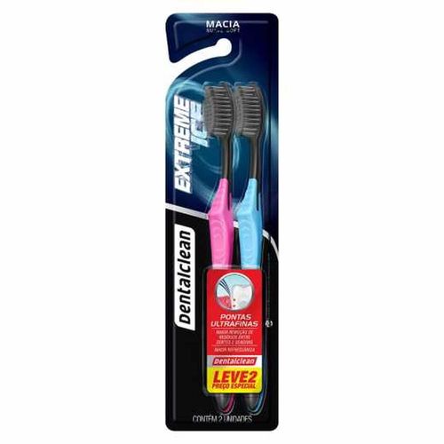 Escova Dental Macia Extra Ice Dentalclean com 2 Unidades