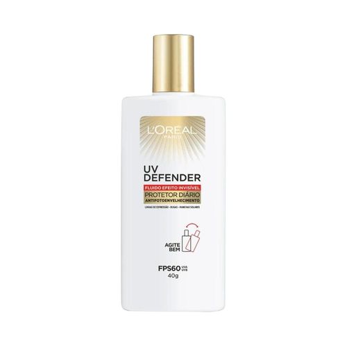 Protetor Solar Facial Fluido FPS 60 UV Defender L'oréal 40g