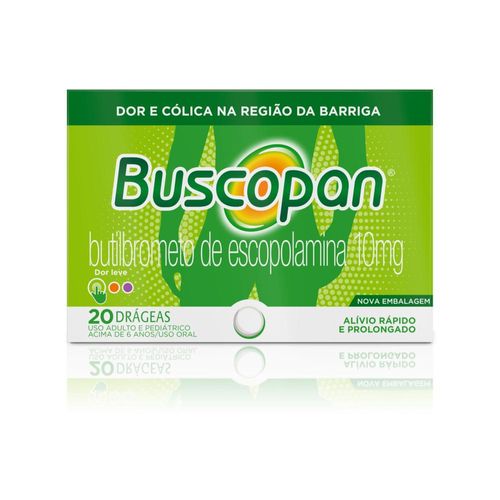 Buscopan 10mg com 20 Drágeas