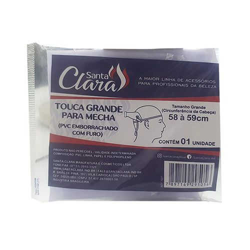 Touca para Mechas Grande em Pvc com Furos Santa Clara com 1 Unidade