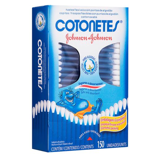 Cotonetes Hastes Flexíveis com 150 Unidades