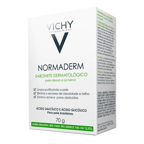 Sabonete Facial em Barra Pele Oleosa a Acneica Vichy Normaderm 70g