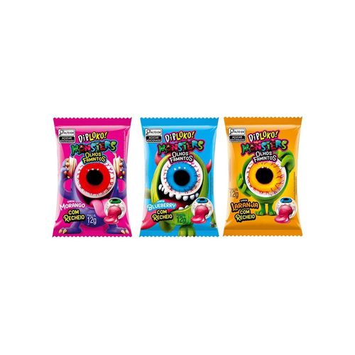Balas de Gelatina Dipiloko Monsters Olhos Famintos 12g