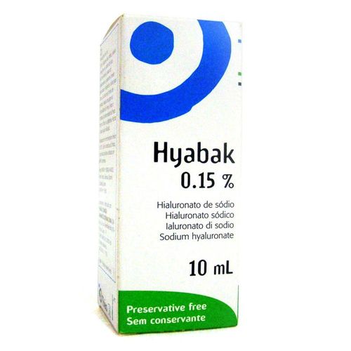Hyabak 0,15% Solução de Uso Oftálmico Frasco Gotejador 10ml