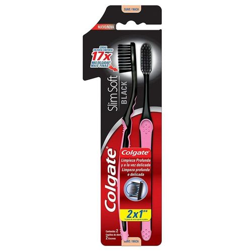 Kit Escova Dental Colgate Slim Soft Black Leve 2 Pague 1 Unidade