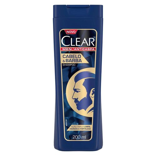Shampoo Clear Men Cabelos e Barbas 200ml