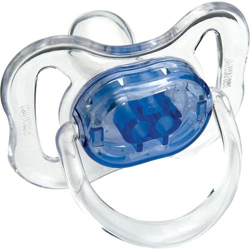 Chupeta Kuka Cristal Color Tamanho Nº 1 Ortodôntica Silicone Azul com 1 Unidade