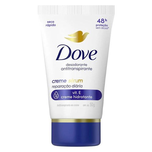 Desodorante Antitranspirante Creme Dove Creme Sérum Feminino 48H Vitamina E Hidratante 50g