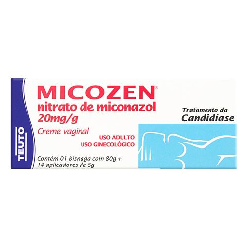 Micozen 20mg/g com 14 Aplicadores Creme de Uso Ginecológico Bisnaga 80g