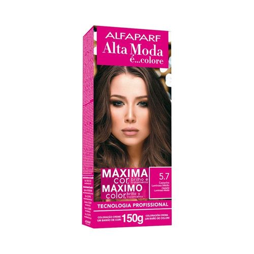 Coloração Alta Moda É... Colore N° 5.7 Castanho Luminoso Médio com 1 Unidade