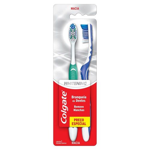 Kit Escova Dental Colgate Whitening com 2 Unidades
