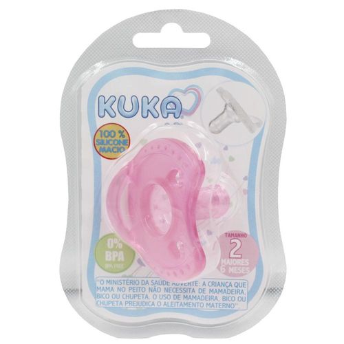 Chupeta Silicone Soft Comfort Kuka de 6 a 18 Meses com 1 Unidade