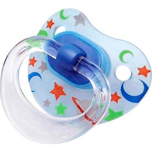 Chupeta Kuka Premium Color Tamanho Nº 1 Ortodôntica Silicone Azul com 1 Unidade
