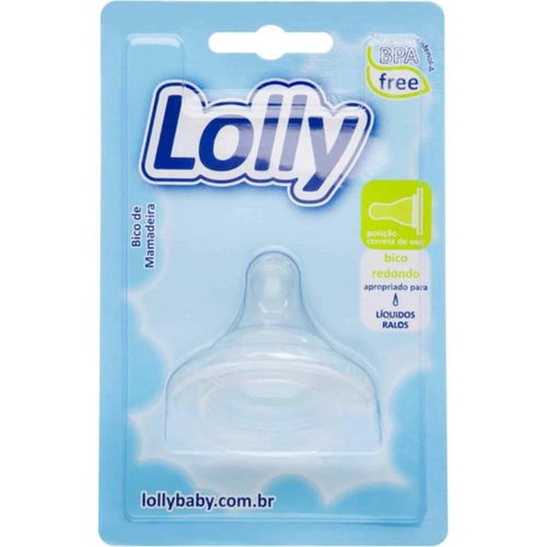 Bico para Mamadeira Transparente Big Redondo Lolly com 1 Unidade