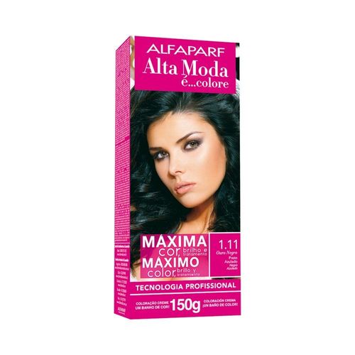 Coloração Alta Moda É... Colore Alfaparf Nº 1.11 Preto Azulado 150g