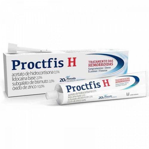 Proctfis H 0,5% + 2,0% + 2,0% + 10,0% com Aplicador Pomada de Uso Dermatológico Bisnaga 20g