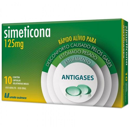 Simeticona 125mg com 10 Cápsulas