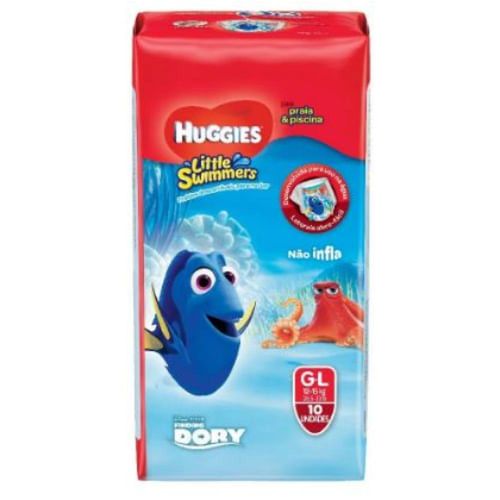 Fralda Huggies Praia e Piscina Little Swimmers G-L com 10 Unidades