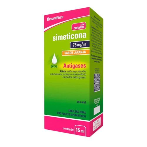 Simeticona 75mg/ml Biosintética Solução Oral Gotas 15ml