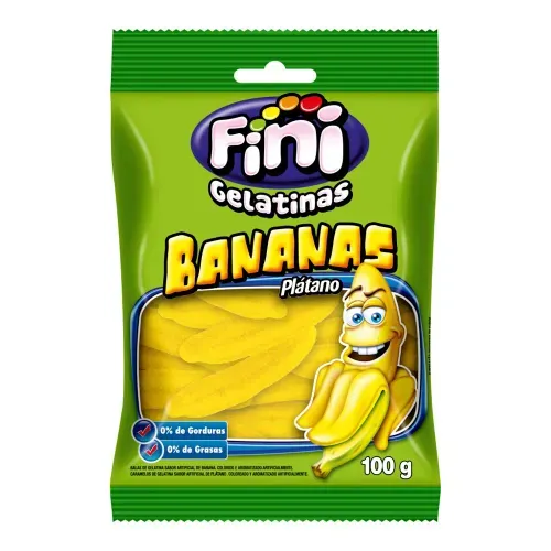 Bala de Gelatina Fini Bananas 100g