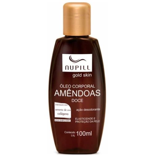 Óleo Corporal de Amêndoas Doce Nupill Gold Skin 100ml