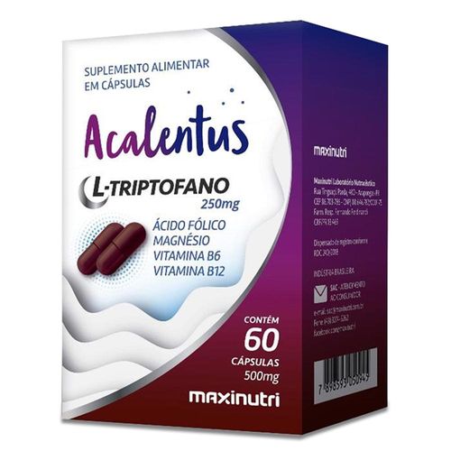 Acalentus L-Triptofano 250mg Maxinutri 60 Cápsulas